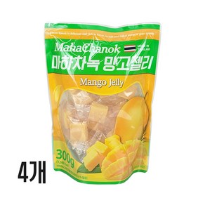 태국 마하차녹 망고젤리 망고퓨레 까먹는 망고구미, 300g, 4개