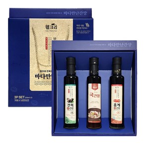 웰크리 바다만난 간장 3p세트(홍게 전복 국간장), 8세트, 250ml