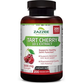 Zazzee 타트체리 Tat Chey 3000mg 200캡슐 1통, 1개, 200정