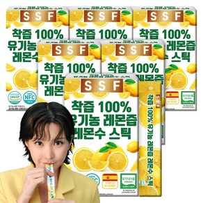 유기농 레몬즙 레몬수 스틱 100% 착즙 원액, 280g, 6개