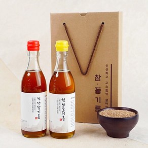 전라도청년 천년참기름 350ml+들기름 350ml 선물세트, 1개