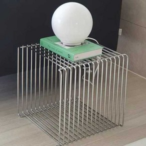 몬타나 팬톤 와이어 미드센츄리 사이드테이블 철제 큐브 선반, 실버소형25x25x25, 1. 실버 S사이즈 25x25x25