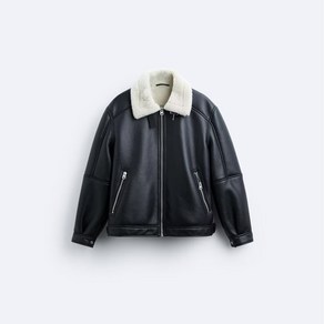 ZARA 자라 페이크 에코 레더 더블 페이스드 무스탕 점퍼 Z1221