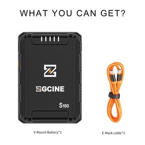 정시출고 ZGCINE ZG-S95 S150 V 마운트 배터리 14.8V USB C 타입 다중 인터페이스 잠금 카메라 DS, 05 ZG-S150 9000mAh, 1개