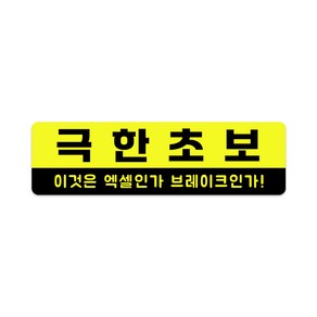 XL사이즈 30cm x 8.5cm 초보운전 고휘도 자석스티커 - 특대형 초보운전스티커 초보운전자석 반사스티커 자석 탈부착, XL(엑스라지), 극한초보 XL, 1개