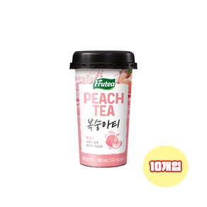 푸르밀 푸르티 복숭아티 컵 190ml 10개입/컵음료/무료배송, 10개