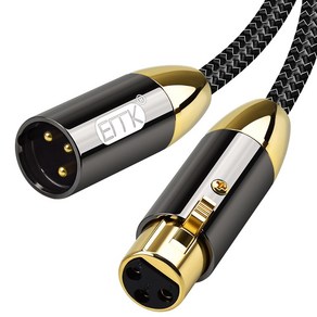 준케이블 캐논 암수 XLR 마이크 24K 금도금 고급형 케이블, 캐논 XLR 5M