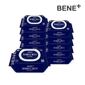 [내일도착]베네플러스 물티슈 100매 10팩 (캡형/50gsm), 100매입, 10개, 50g