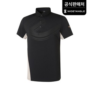 [와이드앵글 공식] [골프] 남성 WL W빅로고 프린트 헨리넥 티셔츠 M WMM22220Z1
