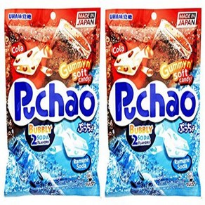 Japanese UHA Mikakuto Soft Chewy Candy with Gummy Bits 2p 일본산 UHA 미카쿠토 소프트 츄이 캔디 구미비트 2팩 (탄산음료 2가지 맛