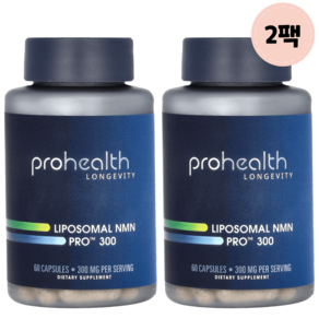프로헬스 리포좀 NMN 300mg 니코틴아마이드 모노뉴클레오타이드 60캡슐 2팩, 60정, 2개