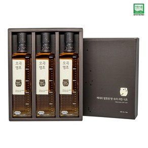 초산정 오곡명초 520ml 3입 선물세트 / 현미식초 자연발효 마시는식초