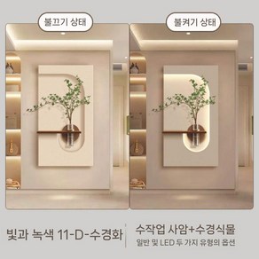 조명액자 침실 LED 거실 현관 벽걸이 복도 무드등, 조명없음