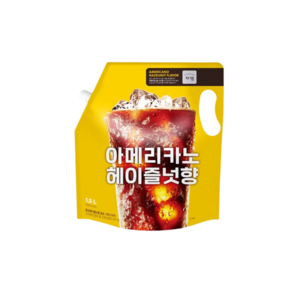 쟈뎅 아메리카노 헤이즐넛향 대용량 파우치음료, 3개, 1.5L