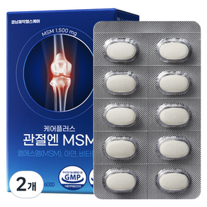 경남제약헬스케어 케어플러스 관절엔 MSM 비타민D 아연 60g, 60정, 2개