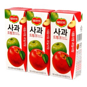 델몬트 드링크 사과, 190ml, 32개