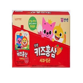 롯데칠성 핑크퐁 키즈홍삼 사과당근 100ml x 10입