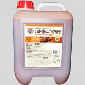 매콤한 매운맛 돼지제육양념 액상소스 10kg 음식점용 큰통 말통, 1개