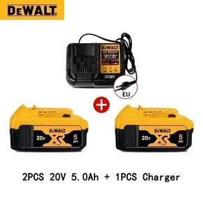 Dewalt 충전식 리튬 이온 배터리 Dewalt DCB115 DCB118 고속 충전 Dewalt 도구 배터리 20V 6AH, 06 06 5AH X2 chage X1