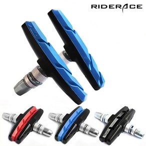 RIDERACE MTB 로드 하이브리드 림브레이크 V브레이크 패드 슈 RR7179, 레드, 1개