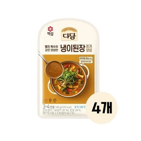 CJ 다담 냉이된장찌개양념 종이박스포장, 4개, 140g