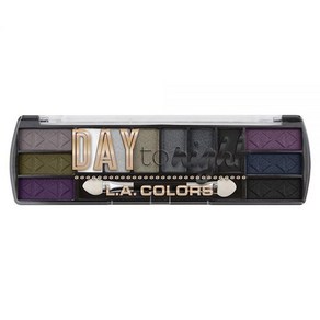 L.A. COLORS Day To Night 12가지 컬러 아이섀도우 팔레트 데이라이트 7.9g(0.28온스) 178774, CES426, 0.28 Ounce (Pack of 1)_나이트폴, 1개, 나이트폴