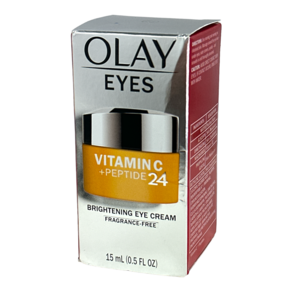 아이크림 Olay Eyes 비타민 C + Peptide 24 브라이트닝 Eye 크림 무향 0.5 온스(1온스=약30g) /15ml, 1개, 15ml