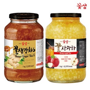 꽃샘 꿀생강차S 1kg +꿀사과차 1kg