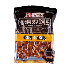 불맛나는 맛있는 바베큐맛 구운쥐포, 2개, 180g