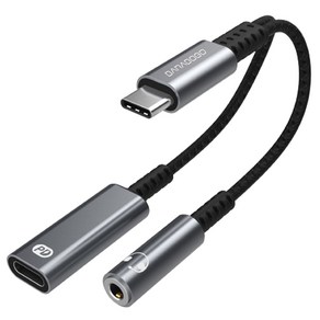 바라보고 이어폰 3.5mm to USB C타입-C타입 PD 30W 고속 충전 듀얼 젠더 A15-1