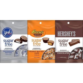 Heshey's Suga Fee Bundle of Reese's Yok and Heshey Chocolate 3 Ounce Bags (Pack of 3) By CA, 85g, 3개