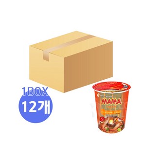 MAMA 마마 태국컵라면 쉬림프크리미톰얌 플레이버 70G, 12개