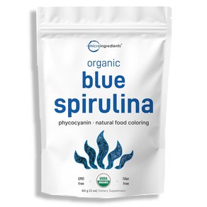 미국 스피루리나 블루 100퍼센트 파우더 50g / POP JOY Blue SPIRULINA Powde 1.76oz, 1개