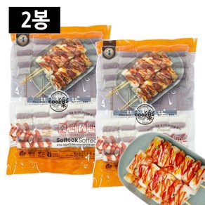 휴게소 쿠즈락 소떡 소떡(130gx10개입)1.3kgx2봉 소시지 떡, 1.3kg, 2개