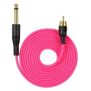 6.35mm ~ RCA 남성 타투 클립 케이블 코드 6.35mm ~ RCA 전원 공급 코드 와이어