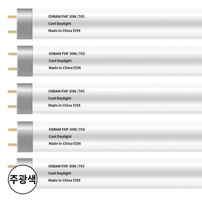 오스람 FL FHF 직관형광등 30W 765 주광색 900mm, 5개