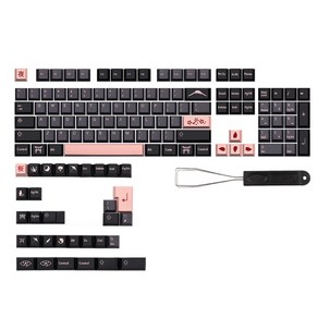 세련된 나이트 Sakua Keycaps Chey Pofile 136 MX 스위치를위한 키 GK61/64/68/87/104/108 염료 하위 일본어 및 영어