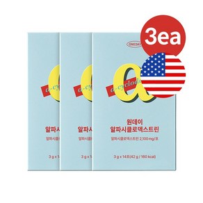 원데이 알파시클로덱스트린 알파CD 파인애플맛 3박스, 42g, 3개