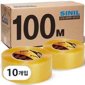 SINILTAPE 투명 박스테이프 100M 10개 세트