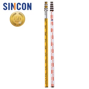 알루미늄재질 오토레벨 자동레벨 측량용 스타프 폴대 5M5단 국산, 1개