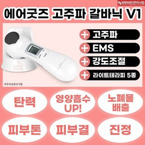 에어굿즈 고주파 v1 갈바닉 기기(고주파+ems+음이온+라이트테라피5종)