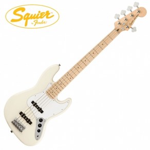 NEW Squie 스콰이어 베이스기타 Affinity Jazz Bass V MN Olympic White (037-8652-505), 1개