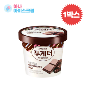 빙그레 투게더 초콜릿밀크홈 한박스 아이스크림, 710ml, 6개