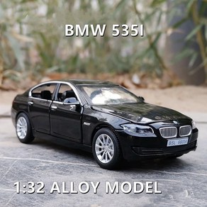 다이캐스트 1:32 BMW 5 시리즈 535i 합금 자동차 금속 차량, 03=bluenobox, 1개