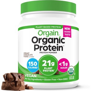 1.02 Pound Ceamy Chocolate Fudge Ogain Oganic Vegan Potein Powde Ceamy Chocolate Fudge -, 1개, 680.39g