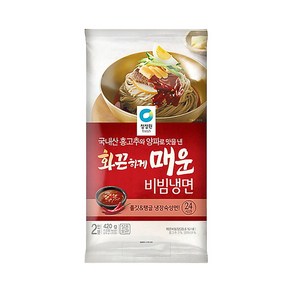 [2+1] 냉장 청정원 화끈하게매운 비빔냉면 2인분 420g, 3개