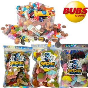 스웨덴직송 Bubs 4종 스웨덴 캔디 스웨디쉬 젤리 여러가지맛 믹스 250g / 450g, 옵션2.스위트믹스