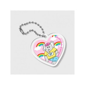 어프어프 HEART KKIKKI RAINBOW CLOUD-PINK키링-182700, one size, 1개