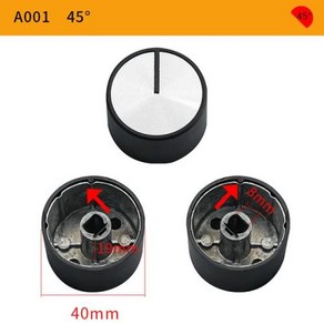 합금 소재 로터리 스위치 원형 손잡이 가스 스토브 버너 오븐 주방 부품 스토브용 핸들 8mm 2개, 없음