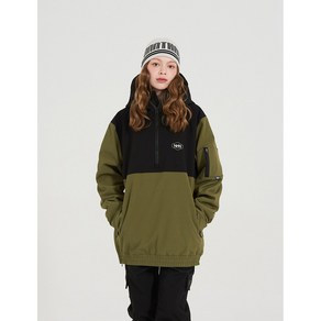 엔쓰리 NNN - 3L TR100 Hood Anoak - JACKET - 올리브+블랙 [오로라 나염] / 남녀공용 스노우보드복 스키복 자켓